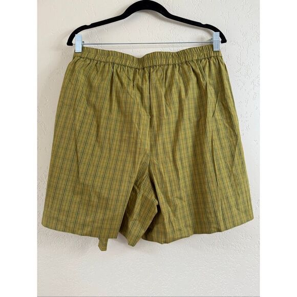 Rebecca Taylor Plaid Skort in Mini Plaid Olive Combo - Picture 4 of 9